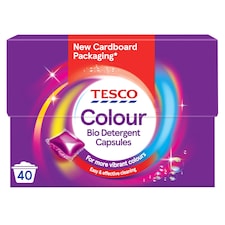 Tesco Color Biological Detergent Capsules 40W 680Ml