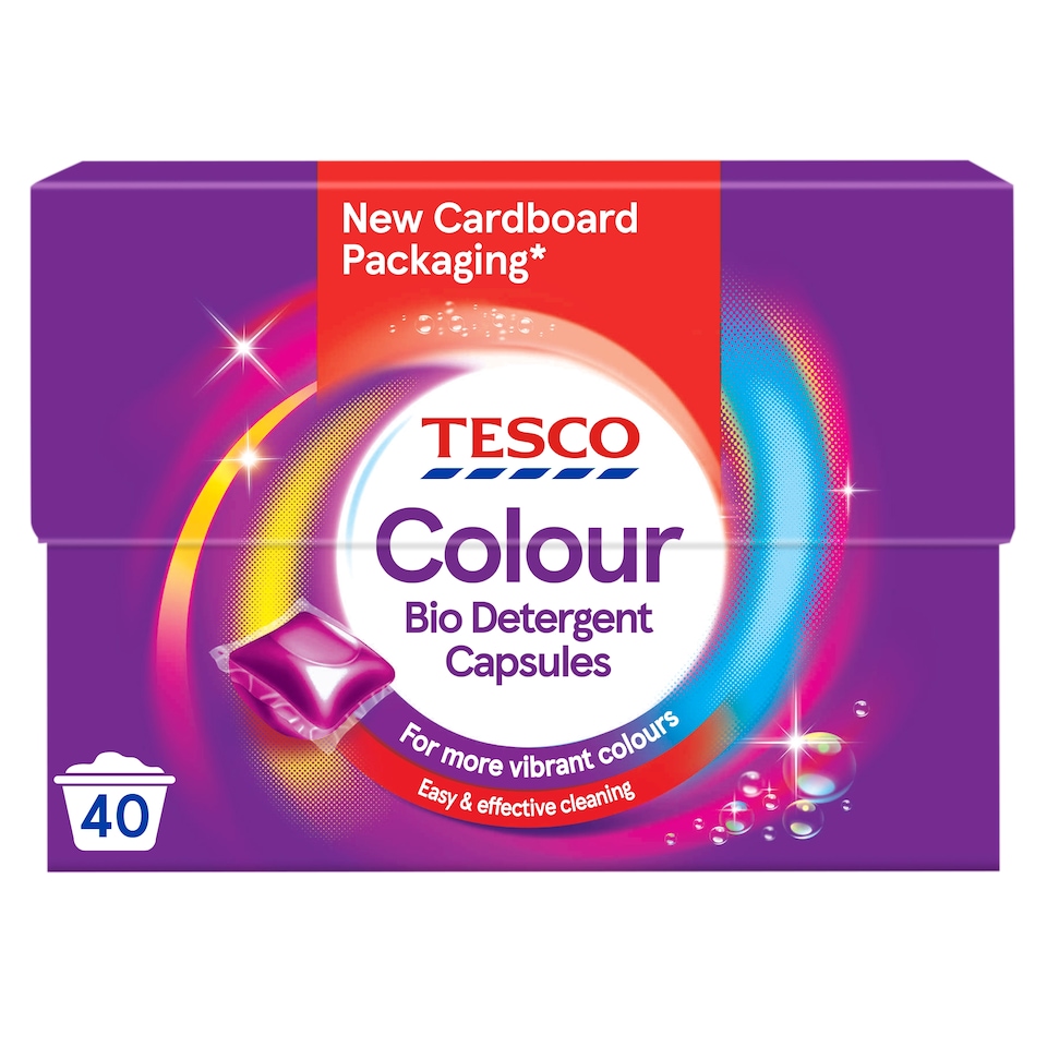 Tesco Color Biological Detergent Capsules 40W 680Ml