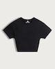 image 5 of F&F Active Seamfree Cropped T-Shirt in Black