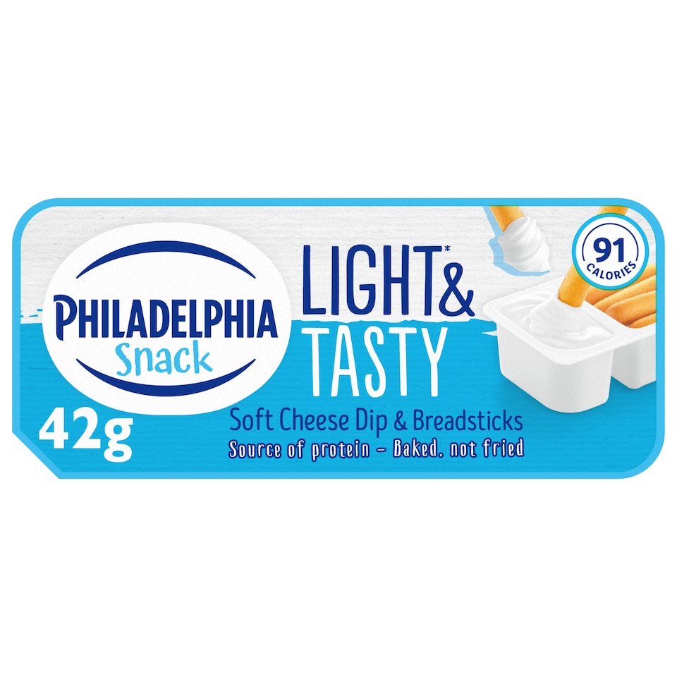 Philadelphia Light Low Fat Soft Cream Cheese Snacks 42G