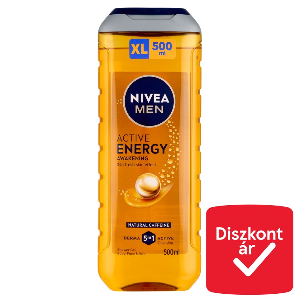 NIVEA MEN Active Energy tusfürdő testre, arcra, hajra 500 ml  1. kép