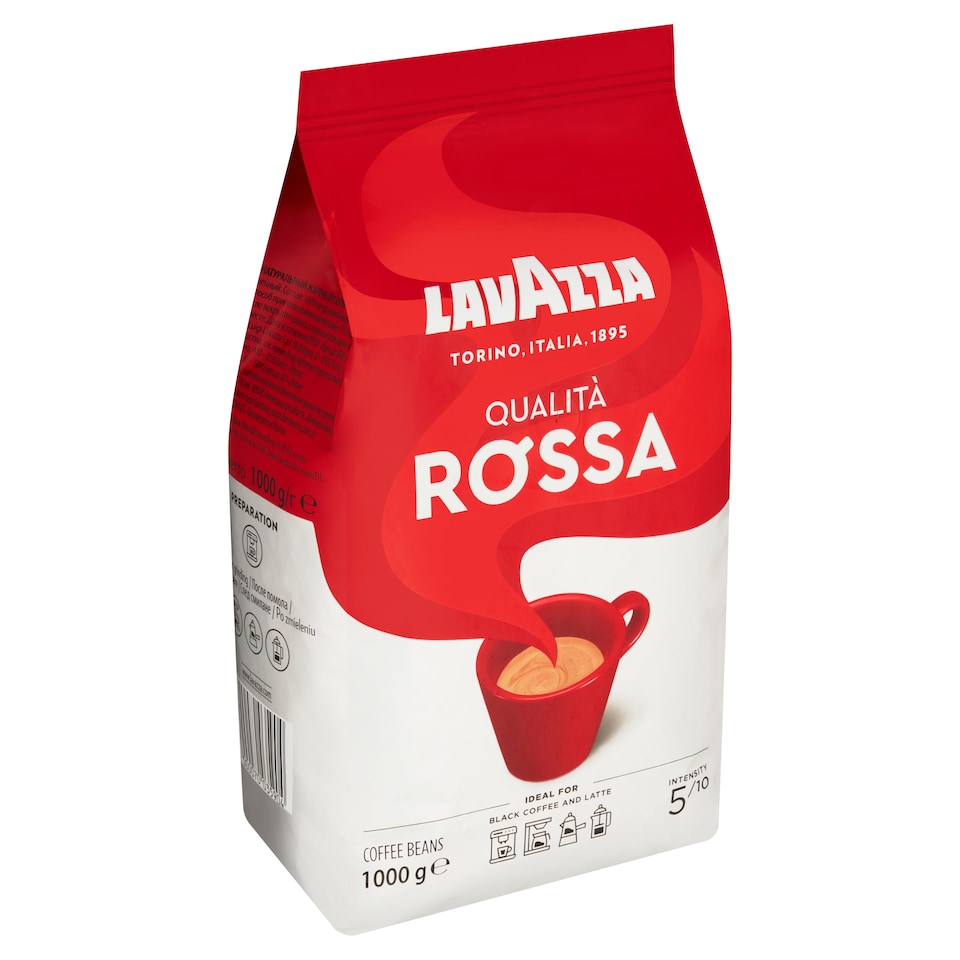 obrázok 1 z Lavazza Qualità Rossa zmes praženej zrnkovej kávy arabiky a robusty 1000 g