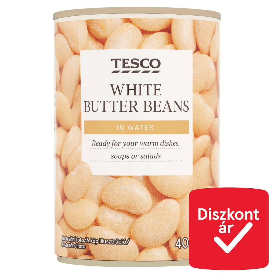 Tesco fehér vajbab vizes lében 400 g