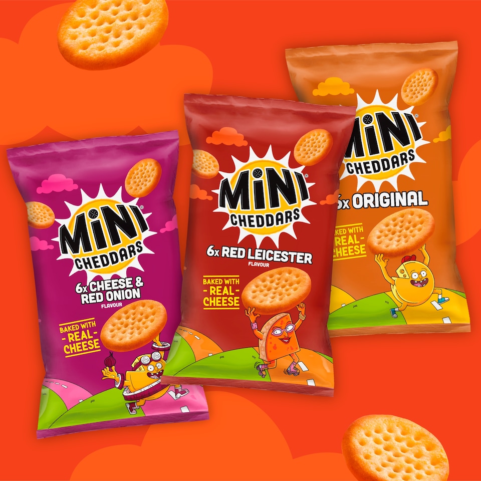 image 1 of Jacob's Mini Cheddars Multipack Snacks - Red Leicester 6x23g