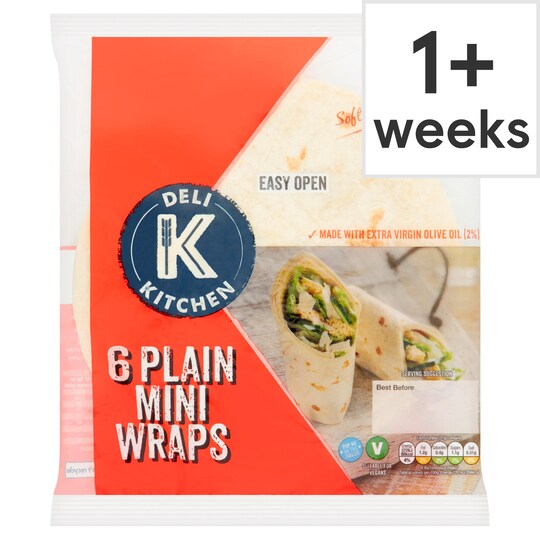 Deli Kitchen 6 Mini Plain Wraps 186G