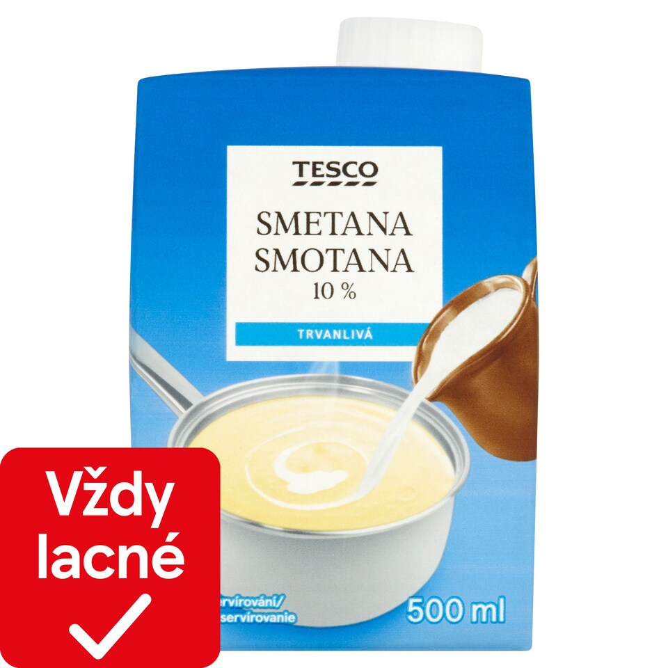 Tesco Trvanlivá smotana 10% 500 ml