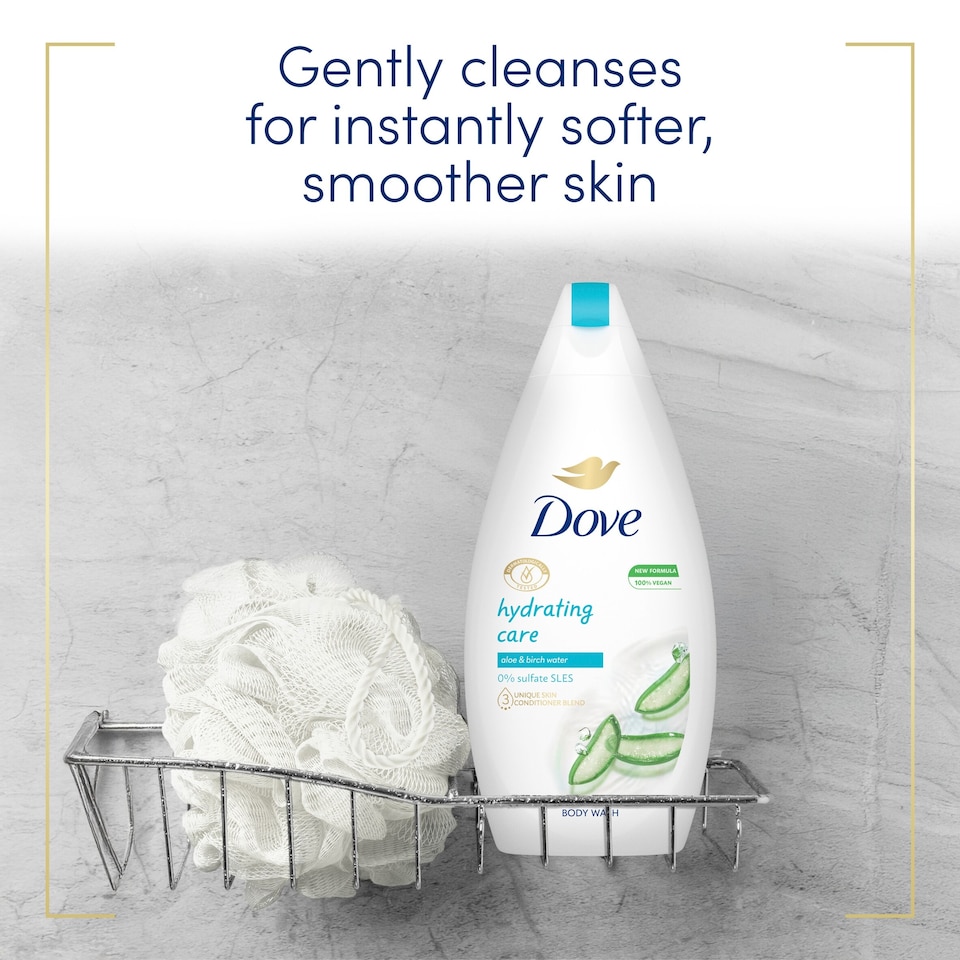 image 1 of Dove Hydrating Care Aloe Vera Body Wash Shower Gel 450ml