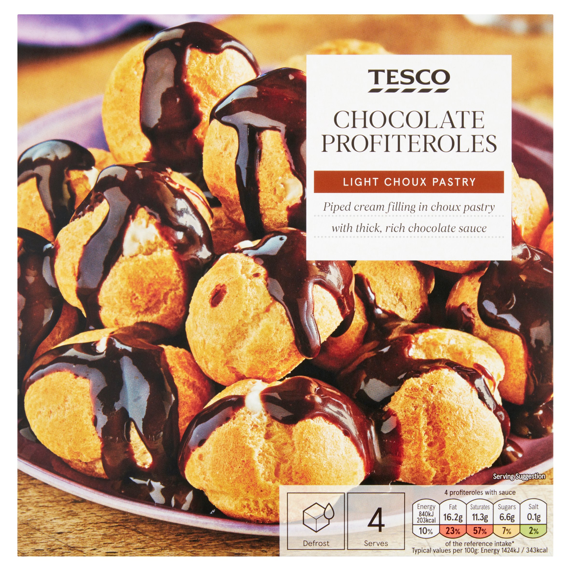 Tesco Chocolate Profiteroles 235G 