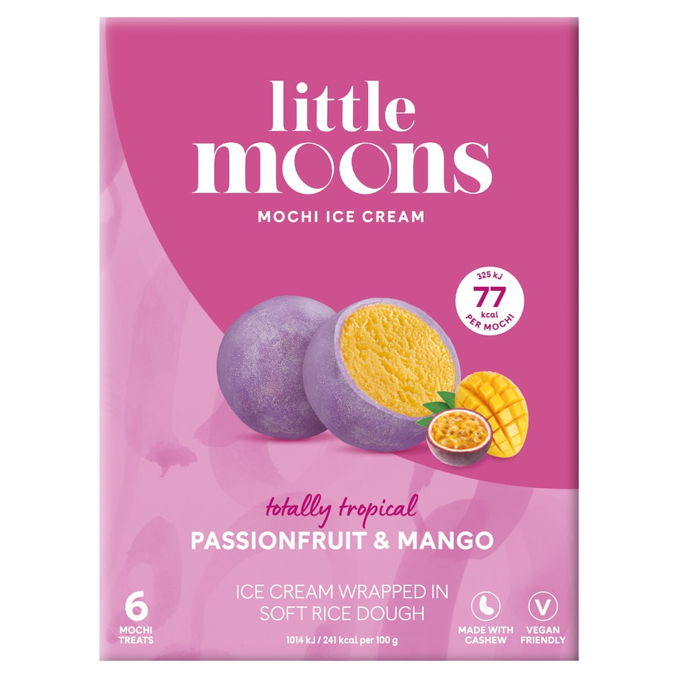 Little Moons Mochi zmrzlinové kousky z marakuje a manga 6 x 32g (192g)