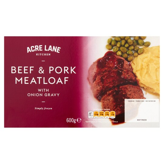 Acre Lane Beef & Pork Meat Loaf In Onion Gravy 600G Tesco Groceries