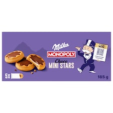 Milka Choco Mini Stars Biscuits Filled with Milky Cream with Milk Chocolate 185 g