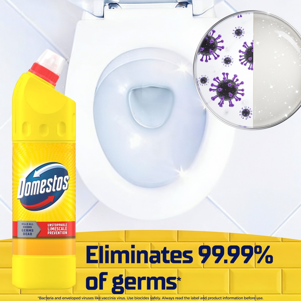 image 1 of Domestos Thick Bleach Citrus Toilet & Bathroom Cleaner 750ml