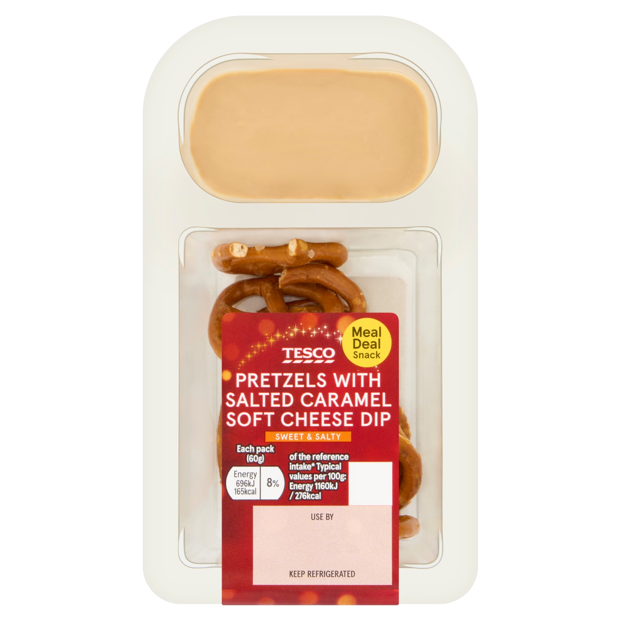 Tesco Pretzels with Salted Caramel Soft Cheese Dip 60g
