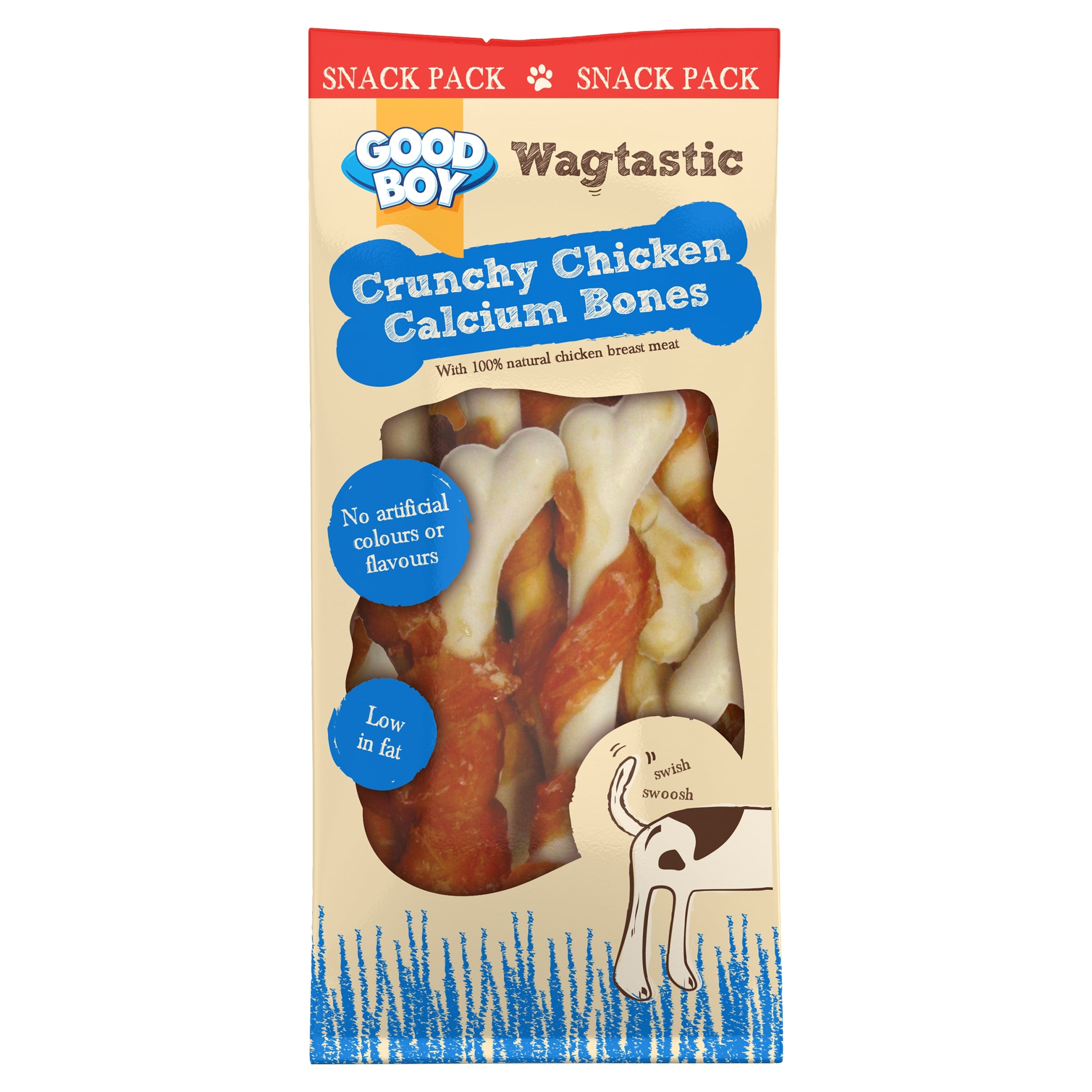 Good Boy Wagtastic Crunchy Chicken Calcium Bone Dog Treat 30g