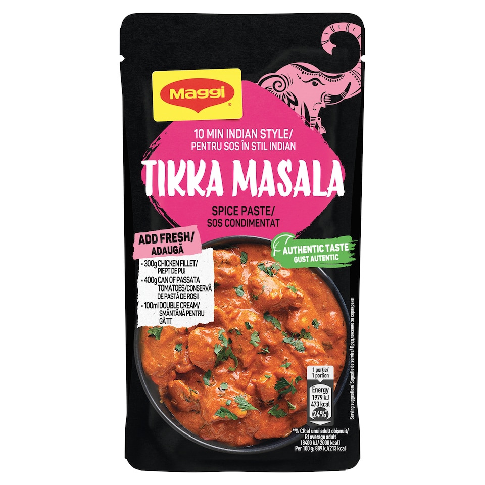 Maggi Magic Asia Tikka Masala stílusú, currys paradicsomsűrítmény alapú wokpaszta 65 g