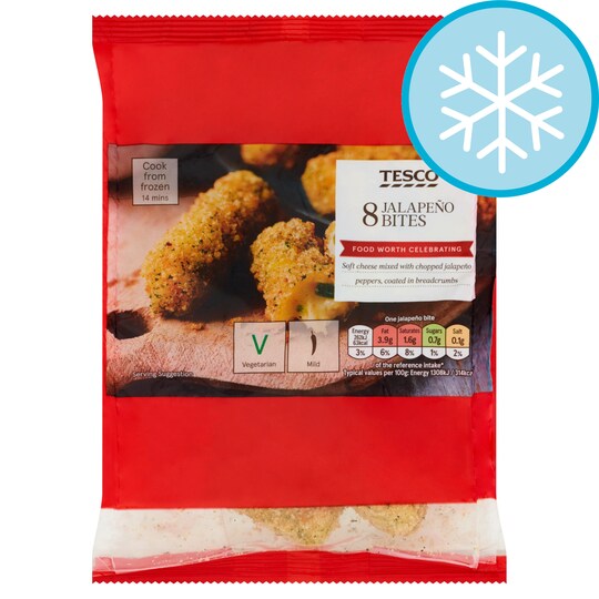 Tesco 8 Green Jalapeno Peppers Bites 160G Tesco Groceries