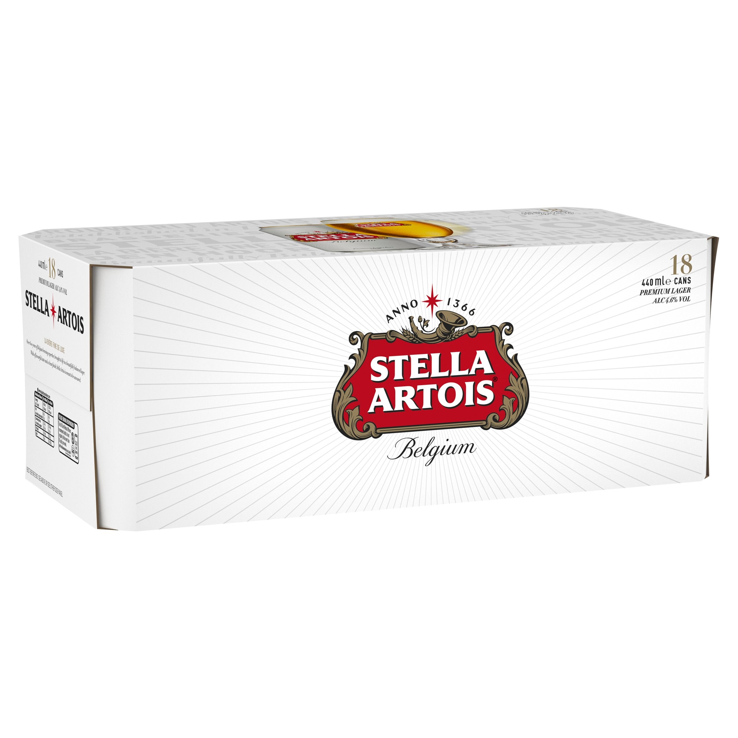 Stella Artois Lager 18X440ml - Tesco 