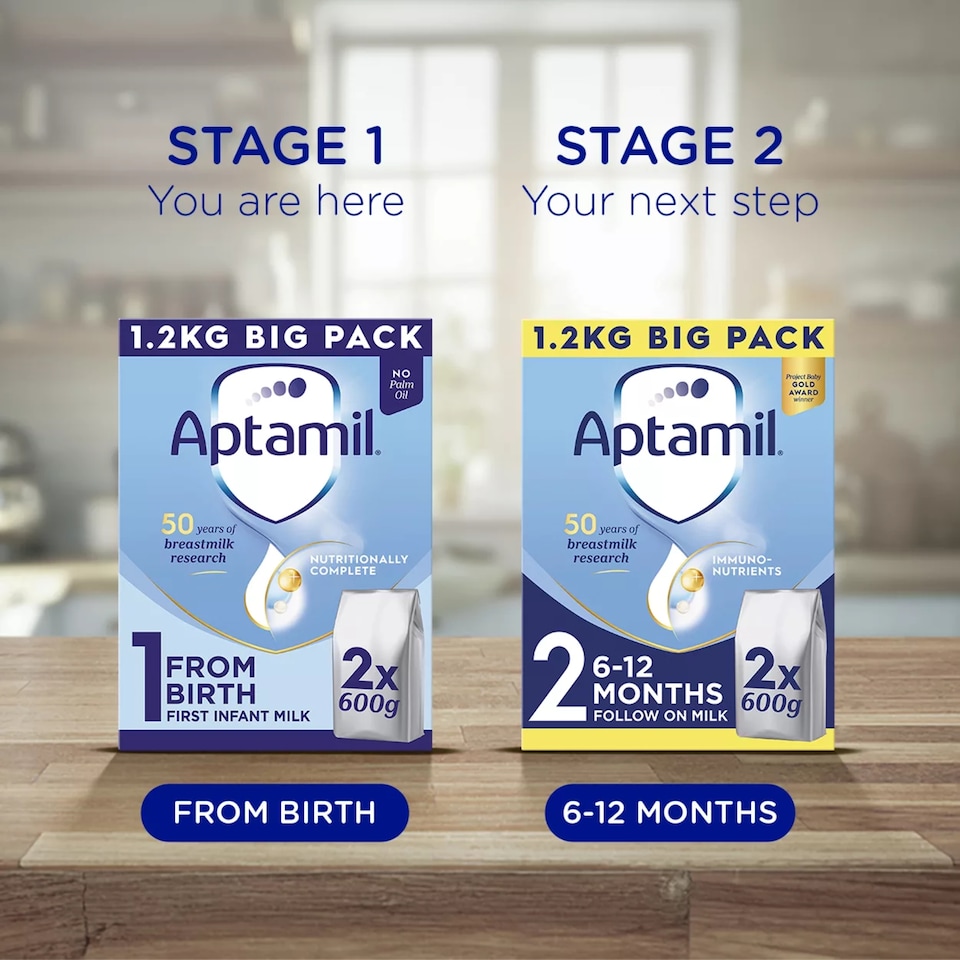 image 1 of Aptamil 1 First Infant Baby Milk Formula Powder from Birth Big Pack 1.2kg