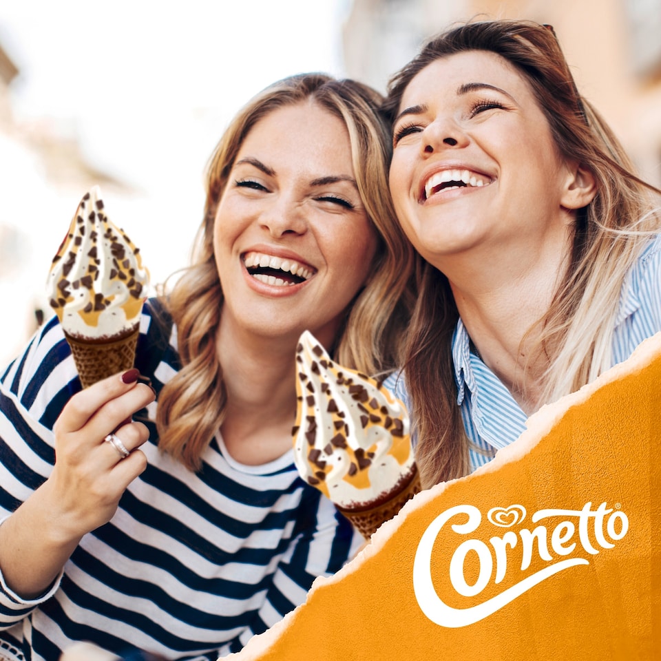 image 1 of Cornetto Soft Caramel Stracciatella Ice Cream Cones 4x140ml