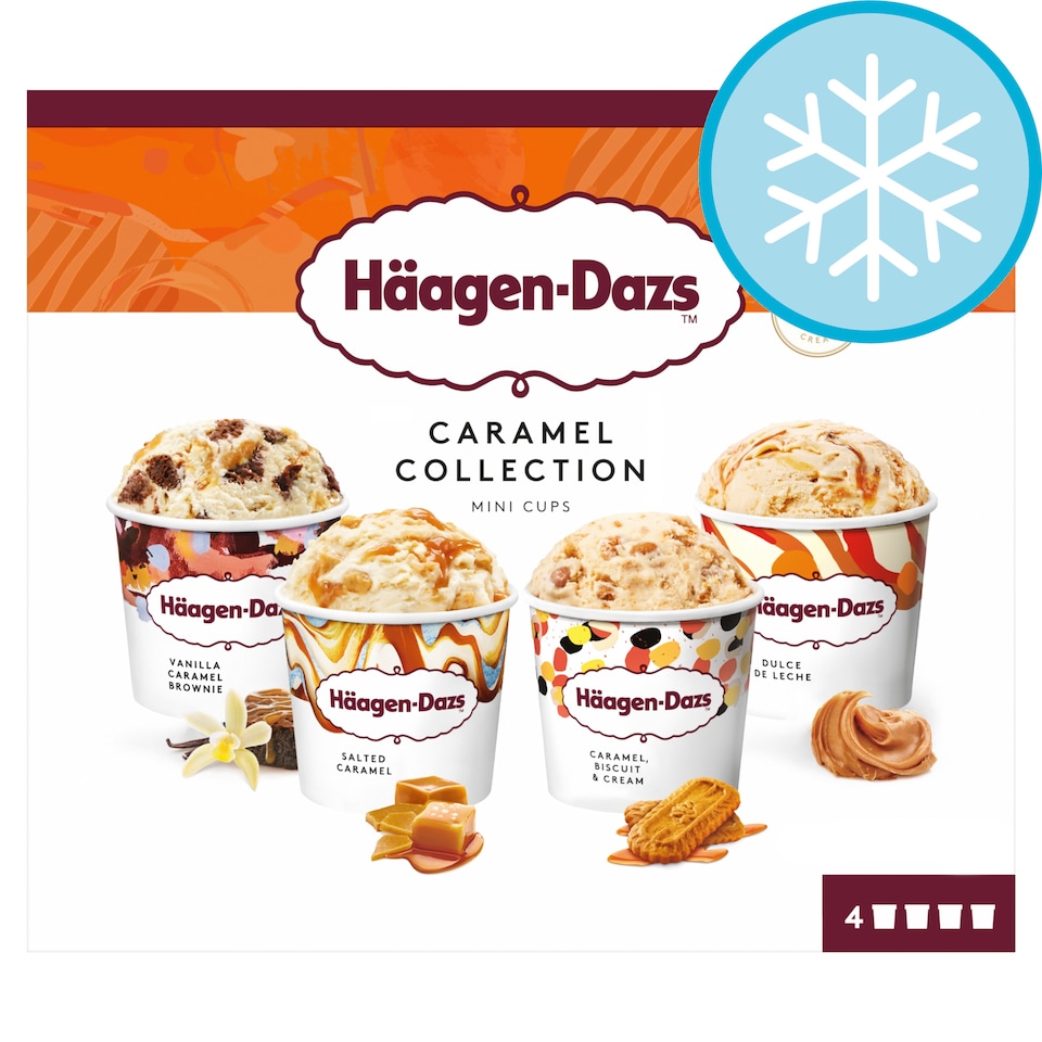 image 1 of Haagen-Dazs Caramel Mini Ice Cream Cups 4 X 95Ml