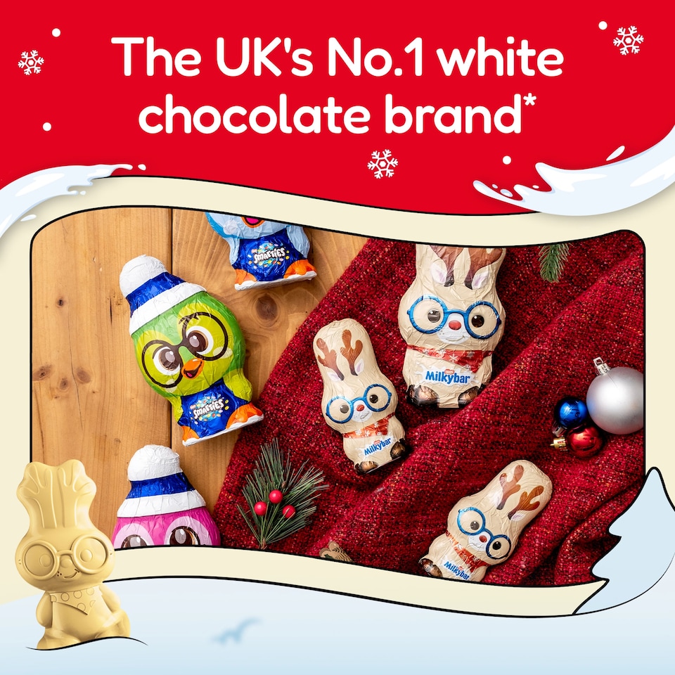 image 1 of Milkybar White Chocolate Christmas Reindeer 44G