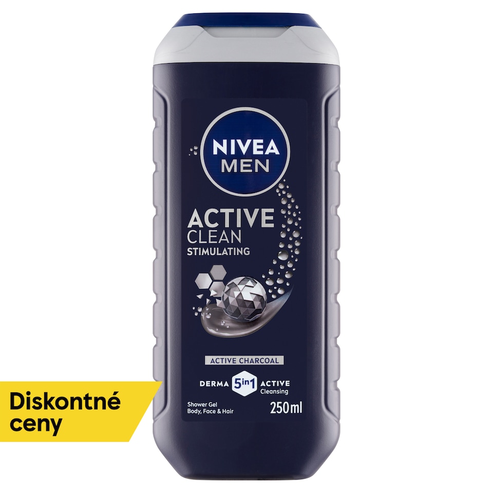 obrázok 1 z Nivea Men Active Clean 5 v 1 Sprchovací gél 250 ml