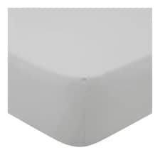 F&F Home Bedding Brushed Fitted Sheet Silver Kingsize