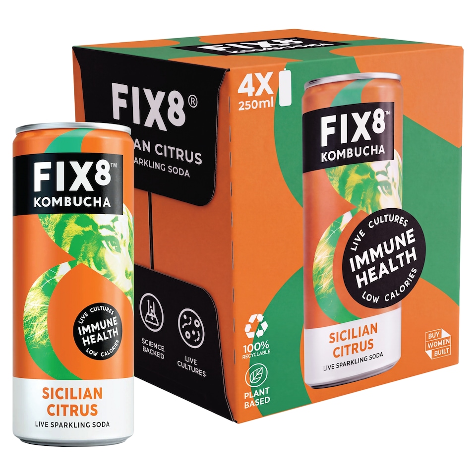 image 1 of Fix8 Kombucha Sicilian Citrus 4 x 250ml