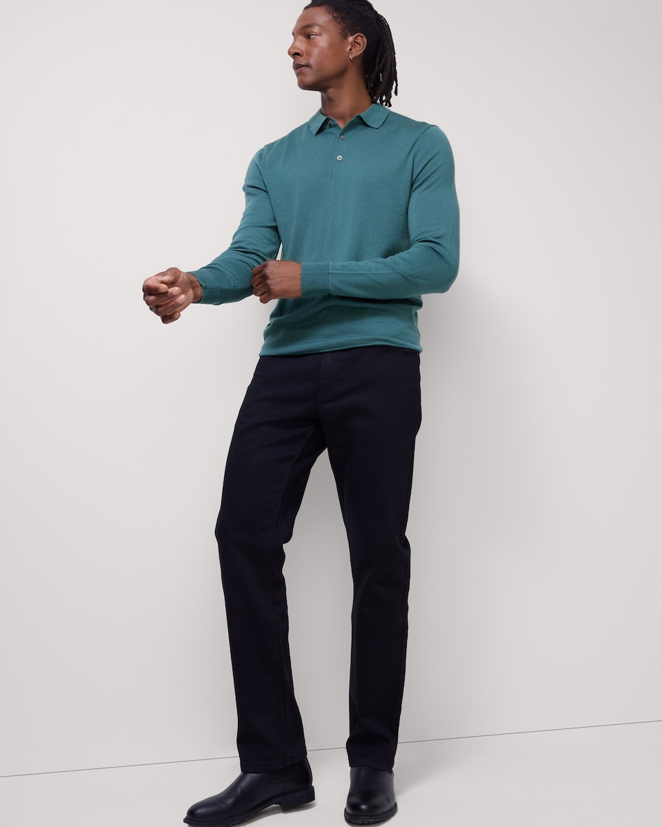 image 1 of F&F Merino Wool Polo Jumper in Teal