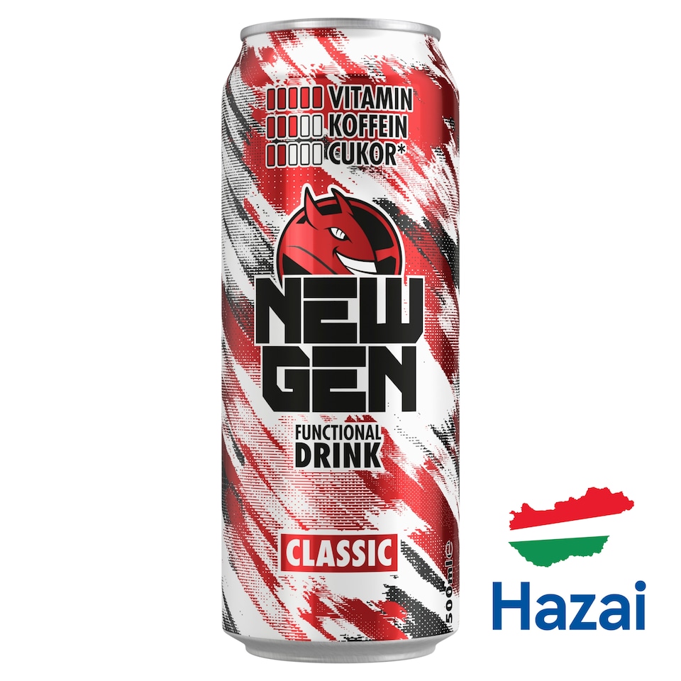 New Gen Classic tuttifruttiízű, koffeintartalmú, szénsavas, alkoholmentes ital 500 ml  1. kép