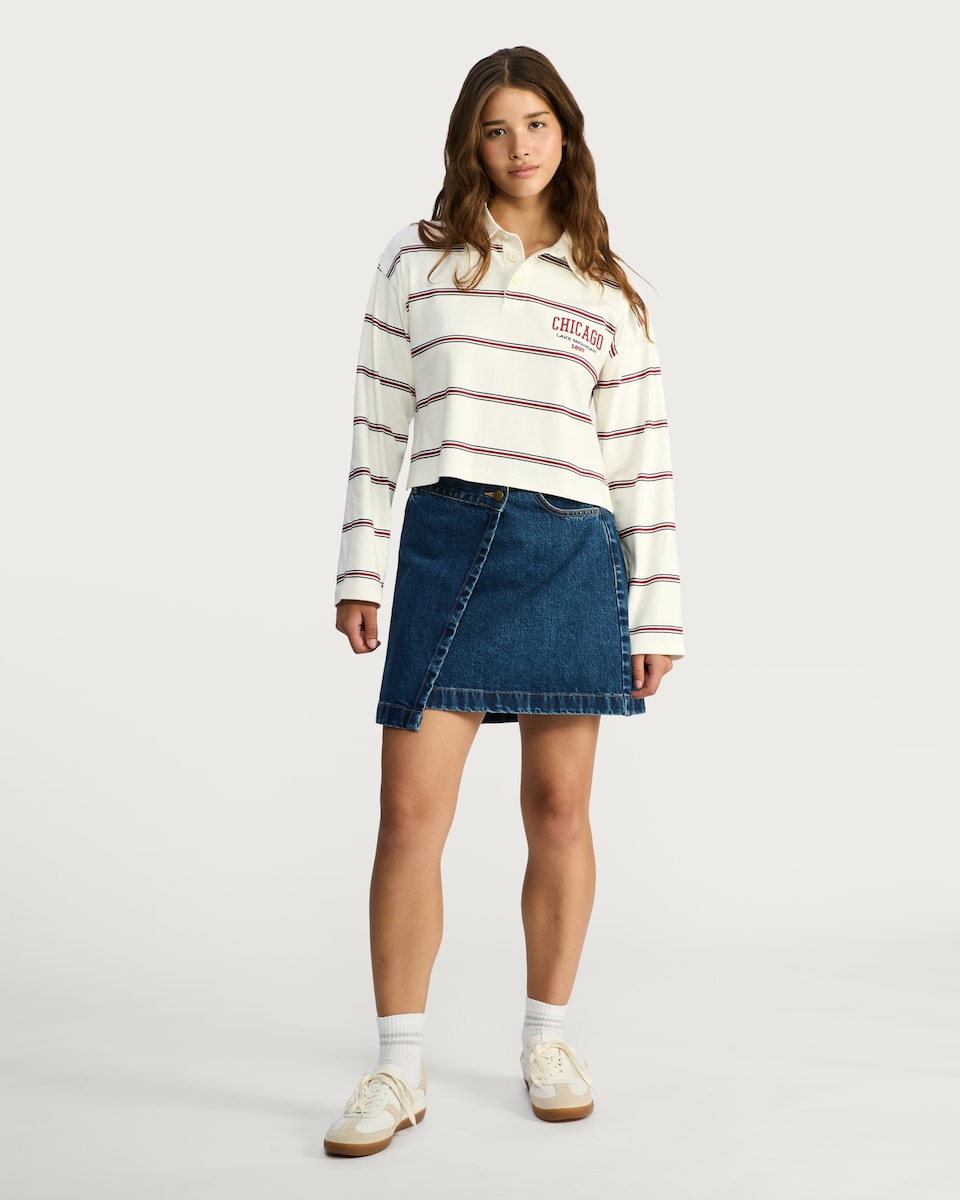 image 1 of OH ME OH MY Pure Cotton Striped Rugby Polo Shirt in Multi