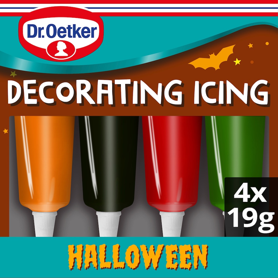 image 1 of Dr. Oetker Halloween Decorating Icing 4 x19g