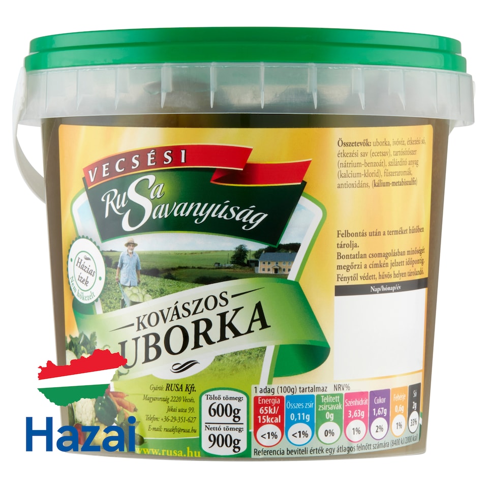 Rusa Savanyúság kovászos uborka 900 g