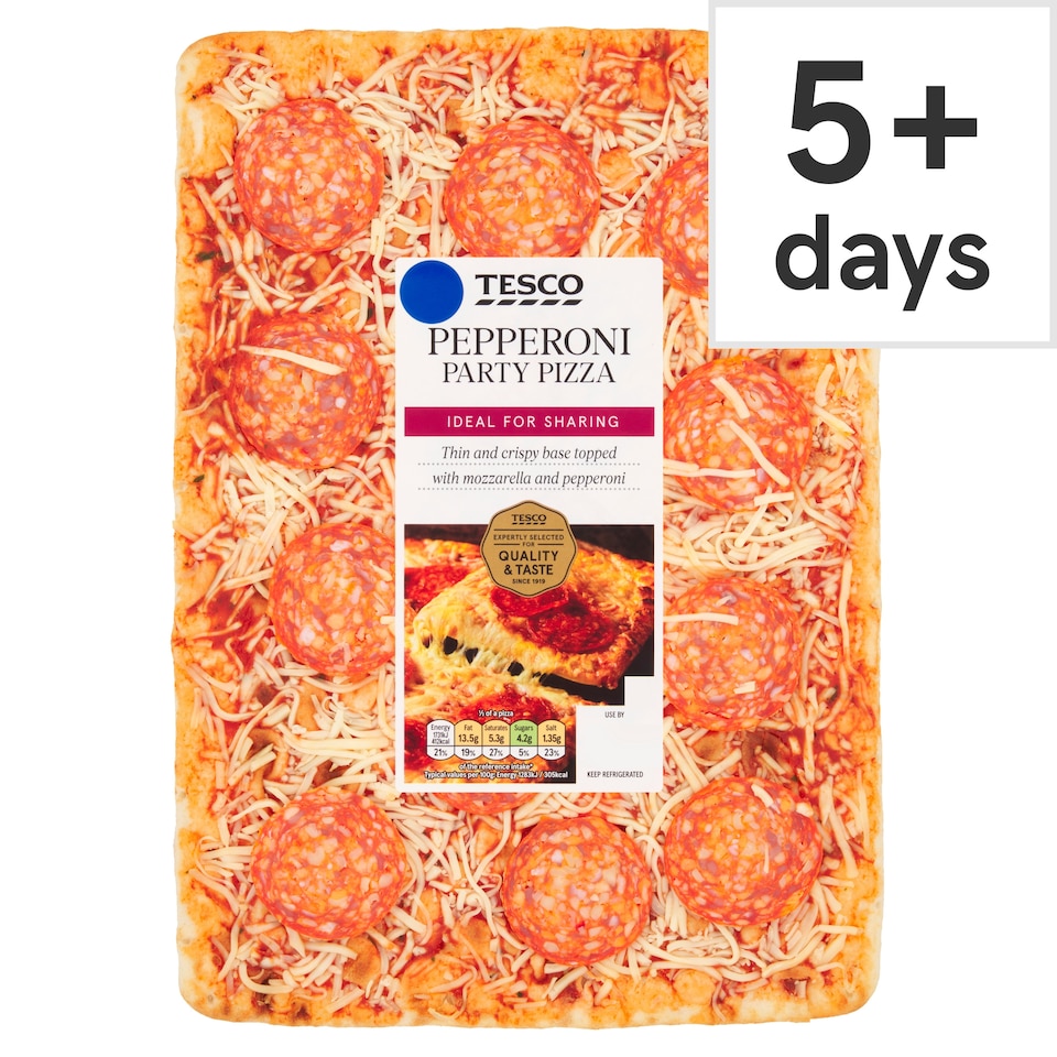 Tesco Pepperoni Party Pizza 284g