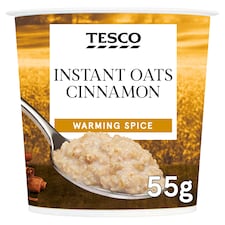 Tesco Instant Oats Cinnamon Porridge 55G