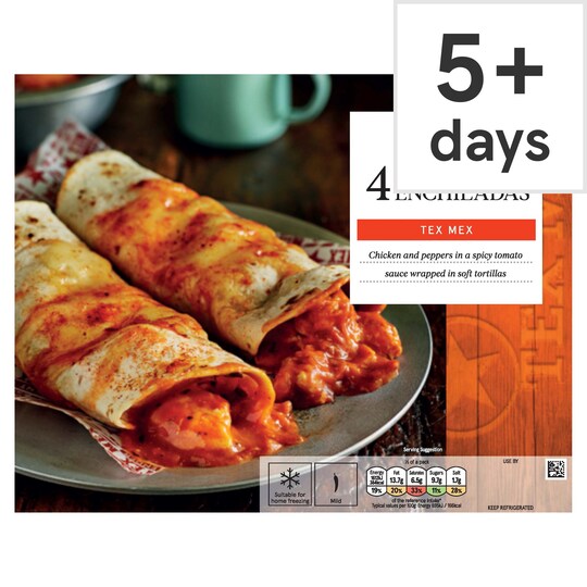 Tesco Tex Mex Chicken Enchiladas 480G Tesco Groceries