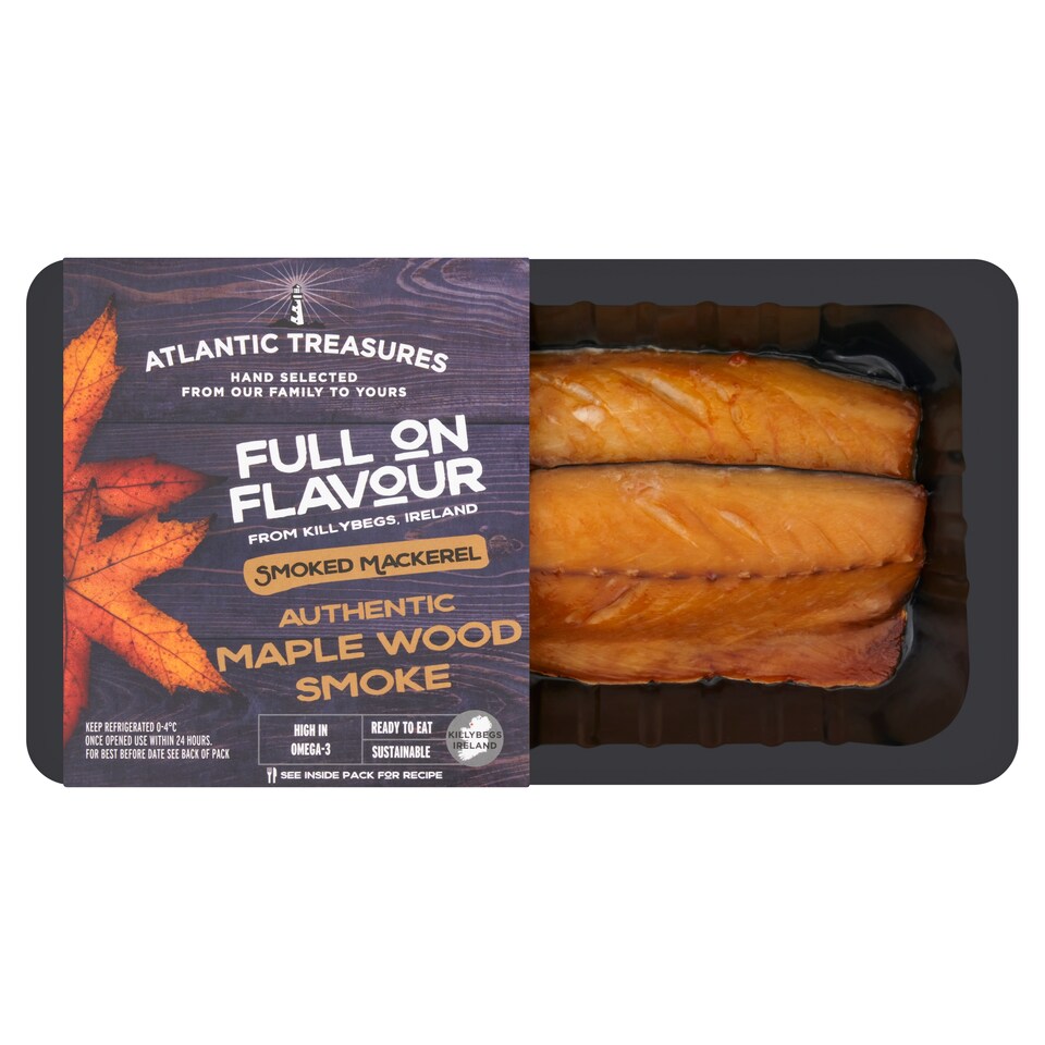 Atlantic Treasures Smoked Mackerel - Authentic Maple Wood Smoke 170g