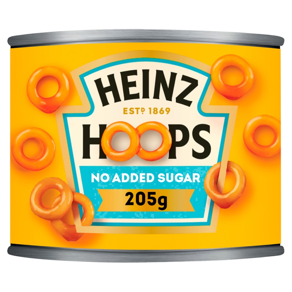 image 1 of Heinz No Added Sugar Hoops 205g