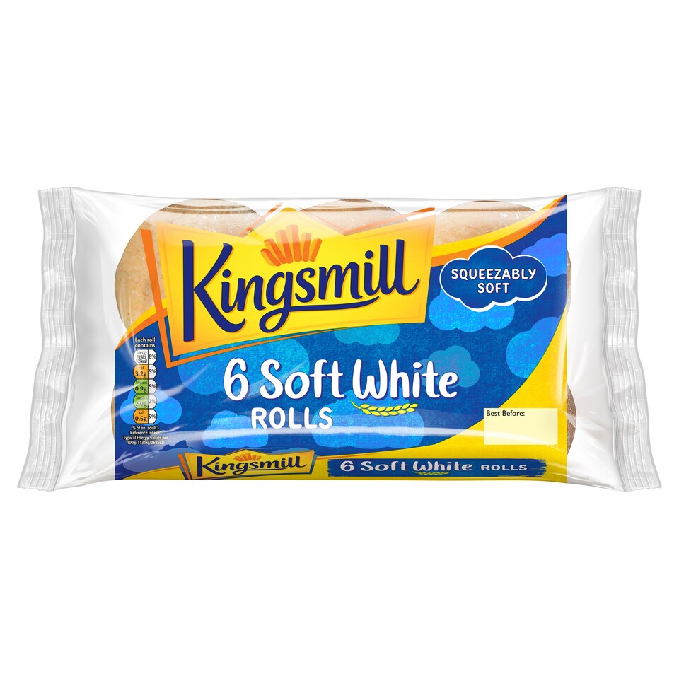 Kingsmill Soft White Rolls 6 Pack