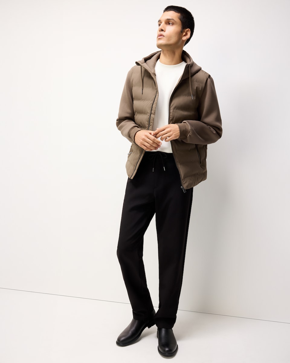 image 1 of F&F Zip Up Puffer Jacket in Brown