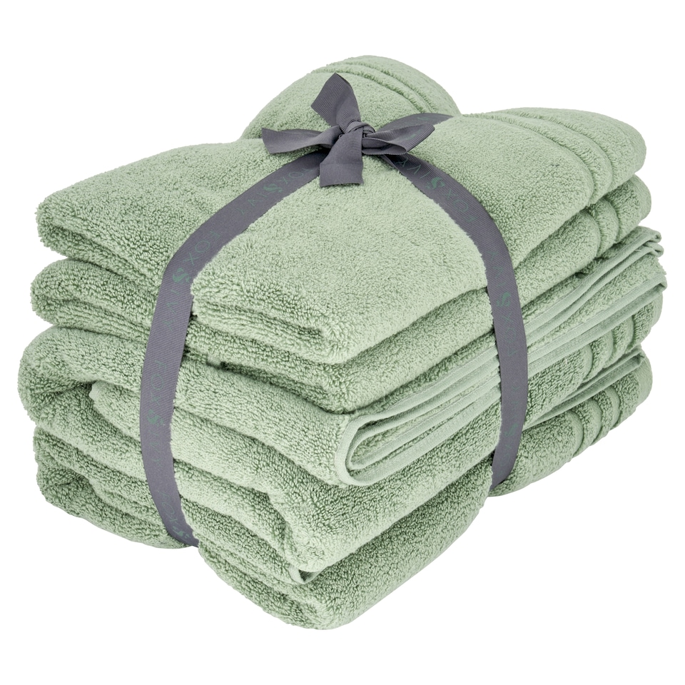 Fox & Ivy 4 Piece Hygro Cotton Tencel Towel Bale Sage