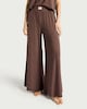 image 1 of F&F CoolEase™ Modal Rich Wide Leg Pyjama Bottoms in Chocolate