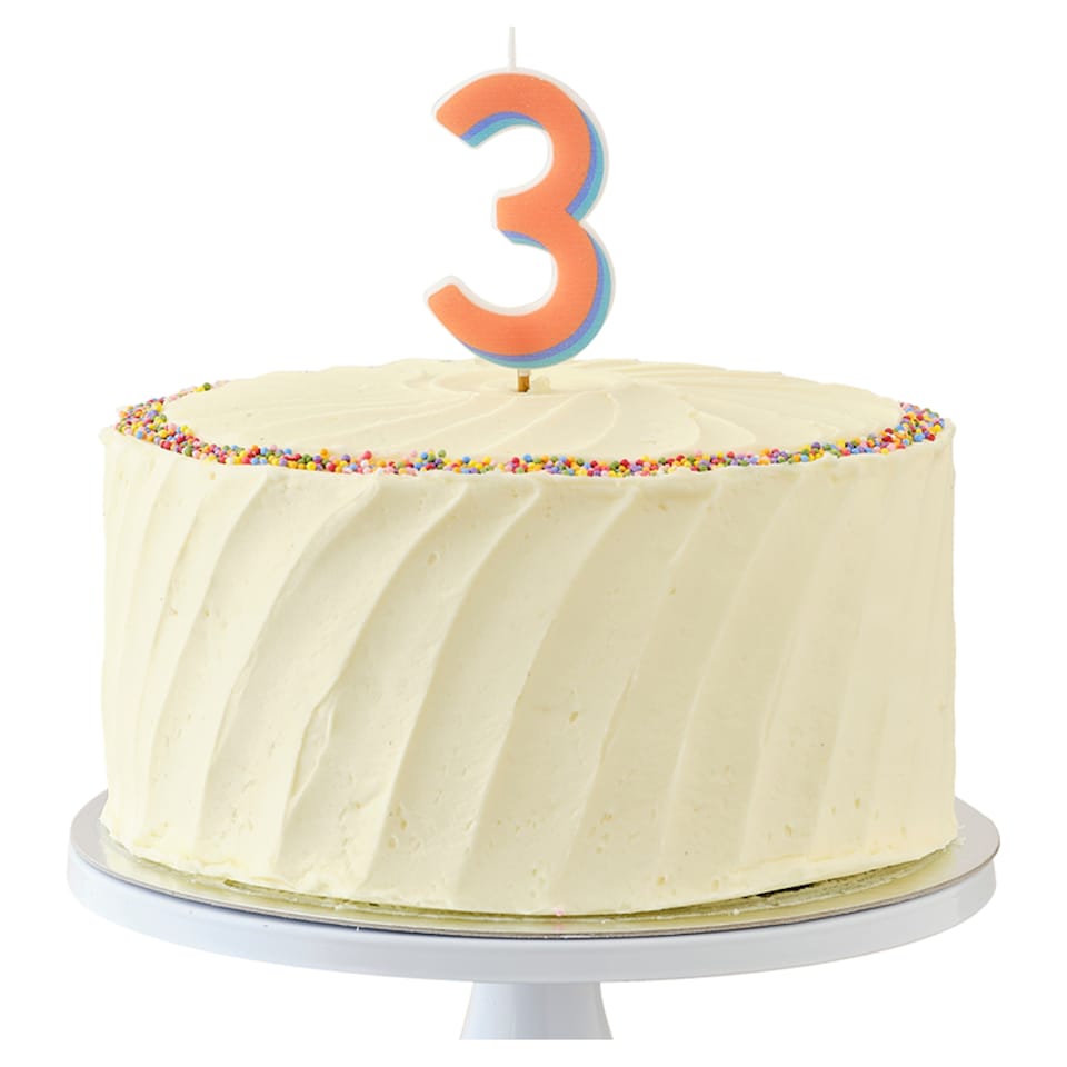 image 1 of Ginger Ray Rainbow Number 3 Candle