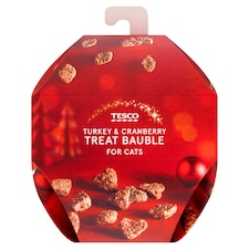 Tesco Turkey and Cranberry Treat Bauble for Cats 150g