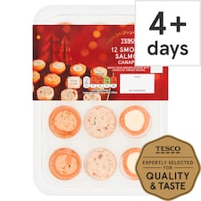 Tesco Smoked Salmon Canapes 12 Pack 100g