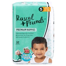 Rascals Premium Nappies Size 5 32 Pack