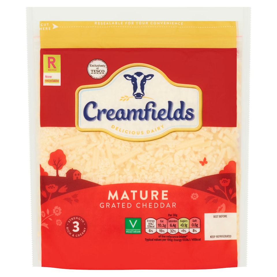 Creamfields Mature Grated Cheddar 250g