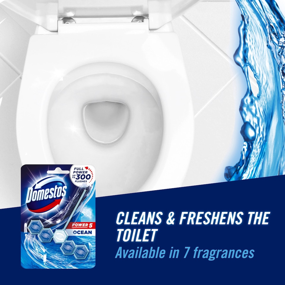 image 1 of Domestos Power 5 Ocean Rim Block 55G