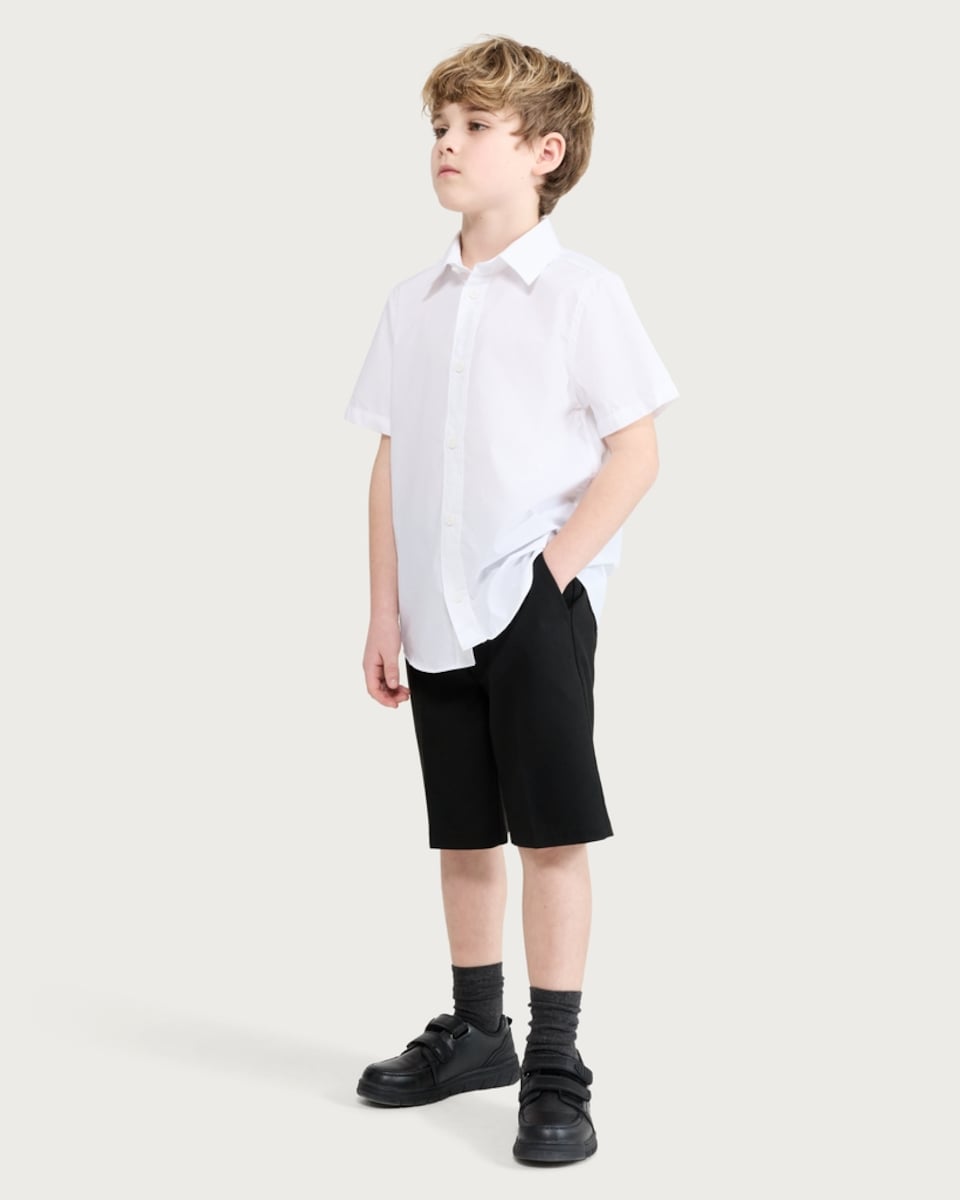 image 1 of F&F School Boys 2-Pack Regular Fit Shorts in Black