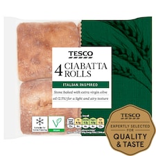 Tesco 4 Ciabatta Rolls